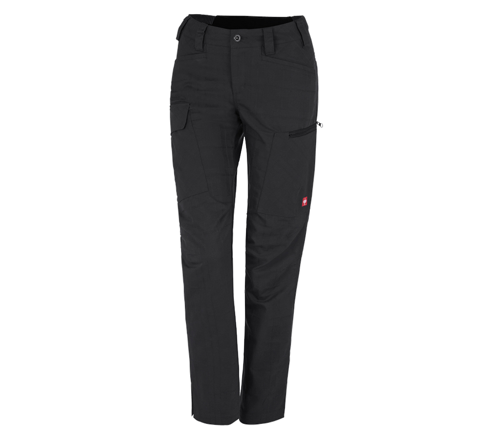 Pantalons de travail: e.s. Pantalon de travail pocket, femmes + noir
