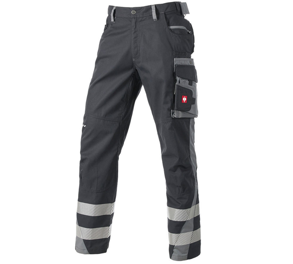 Pantalons de travail: Pantalon à taille élastique Secure + graphite/ciment