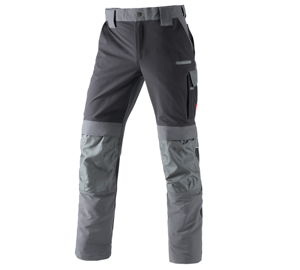 Pantalons de travail: Fonct. pantalon à taille élast. e.s.dynashield + ciment/graphite