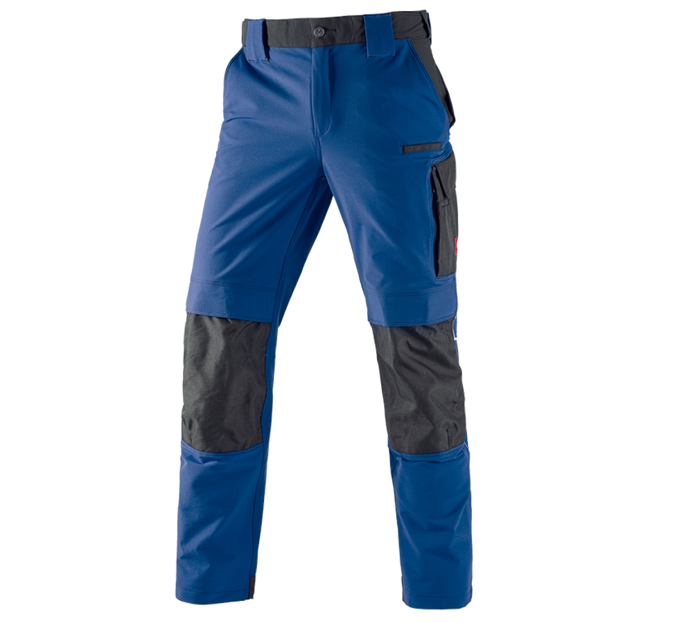 Installateurs / Plombier: Fonct. pantalon à taille élast. e.s.dynashield + bleu royal/noir