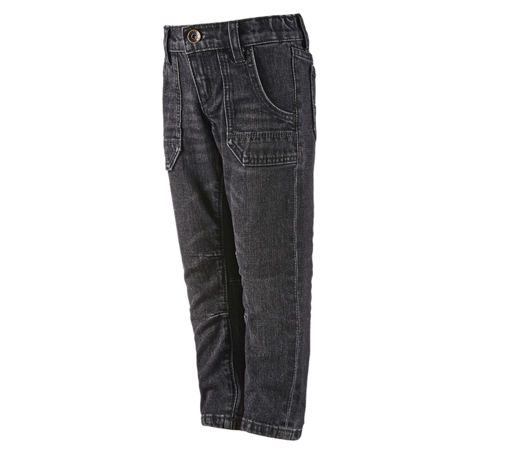 Pantalons: e.s. Jeans POWERdenim, enfants + blackwashed