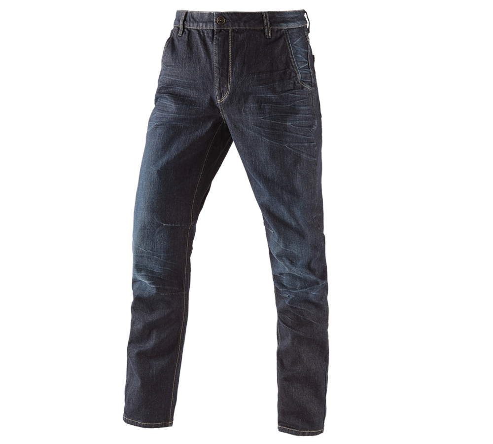 Hosen: e.s. 5-Pocket-Jeans POWERdenim + darkwashed