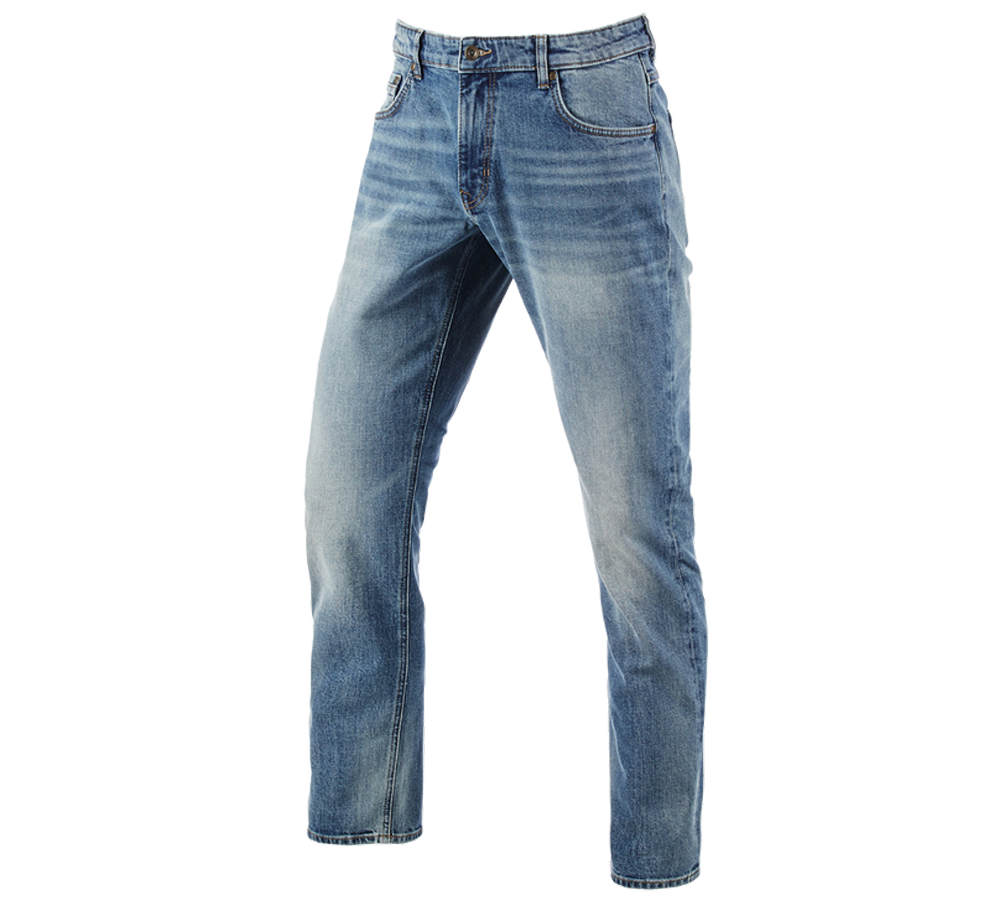 Thèmes: e.s. Jeans stretch à 5 poches, straight + stonewashed