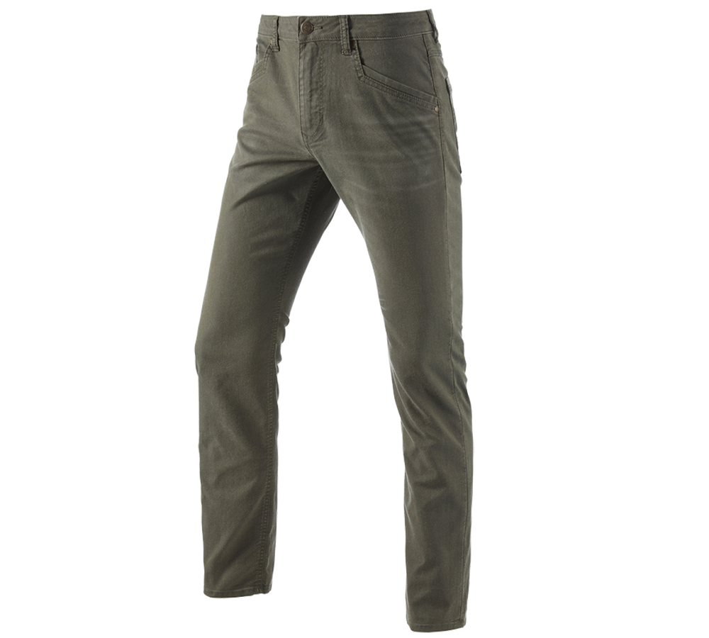 Menuisiers: Pantalon à 5 poches e.s.vintage + vert camouflage