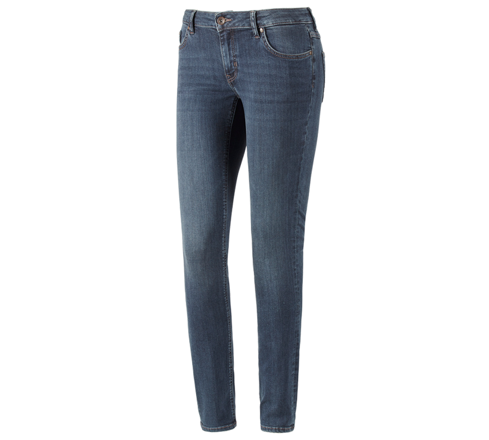Pantalons de travail: e.s. Jeans stretch à 5 poches, femmes + mediumwashed