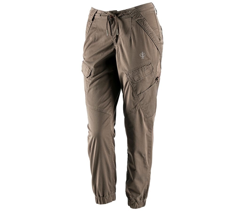 Pantalons de travail: Pantalon Cargo e.s. ventura vintage, femmes + brun ombre
