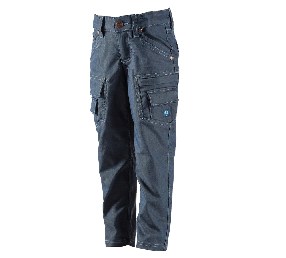 Pantalons: Pantalon Cargo e.s.vintage, enfants + bleu arctique