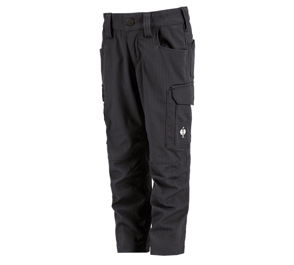 Pantalons: Pantalon à taille élast. e.s.concrete solid, enfa. + noir