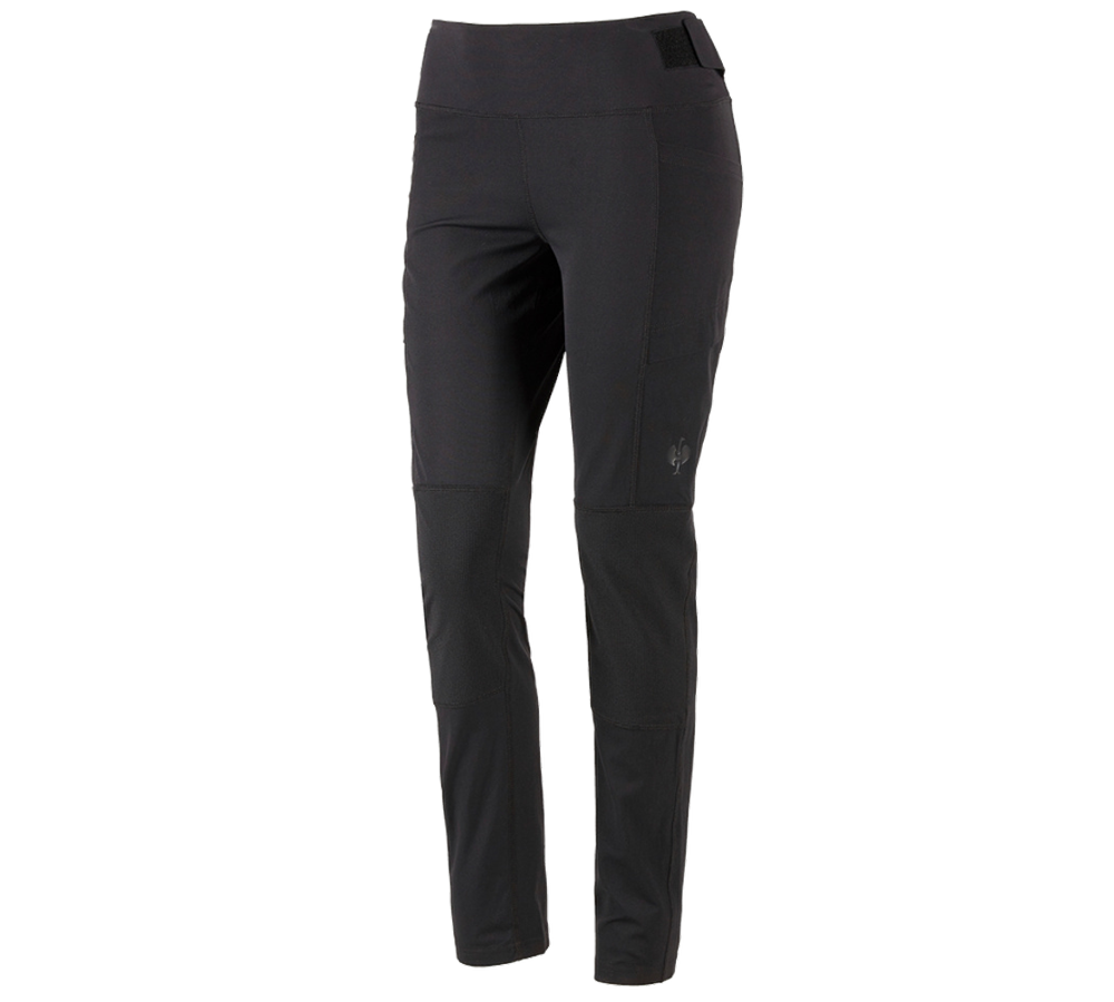 Pantalons de travail: Collant fonctionnel e.s.trail, femmes + noir