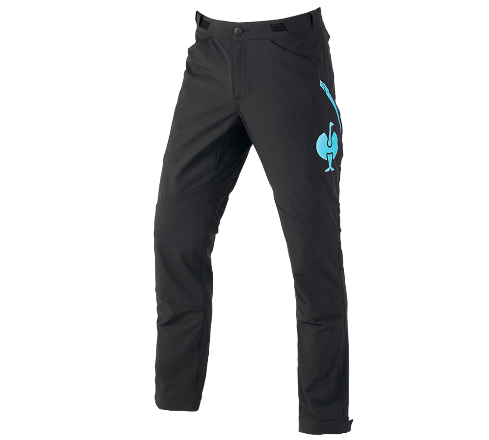 Pantalons de travail: Pantalon de fonction e.s.trail + noir/lapis turquoise