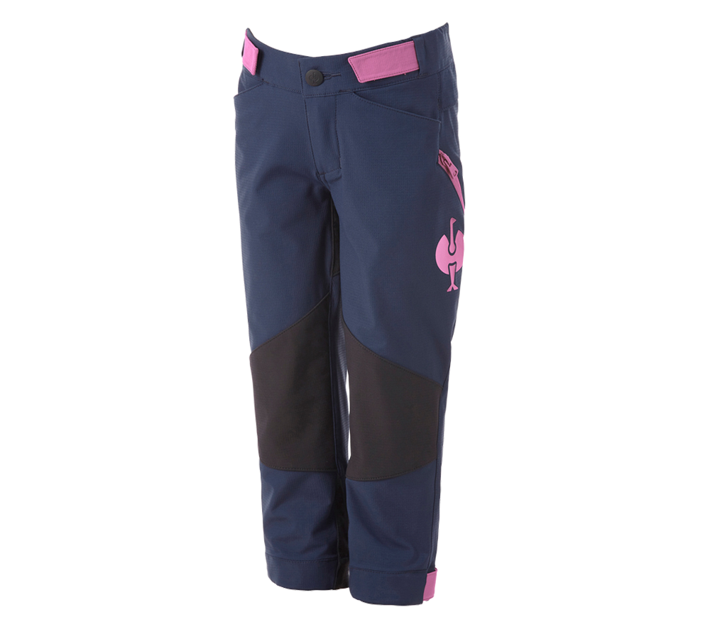 Pantalons: Pantalon de fonction e.s.trail, enfants + bleu profond/rose tara