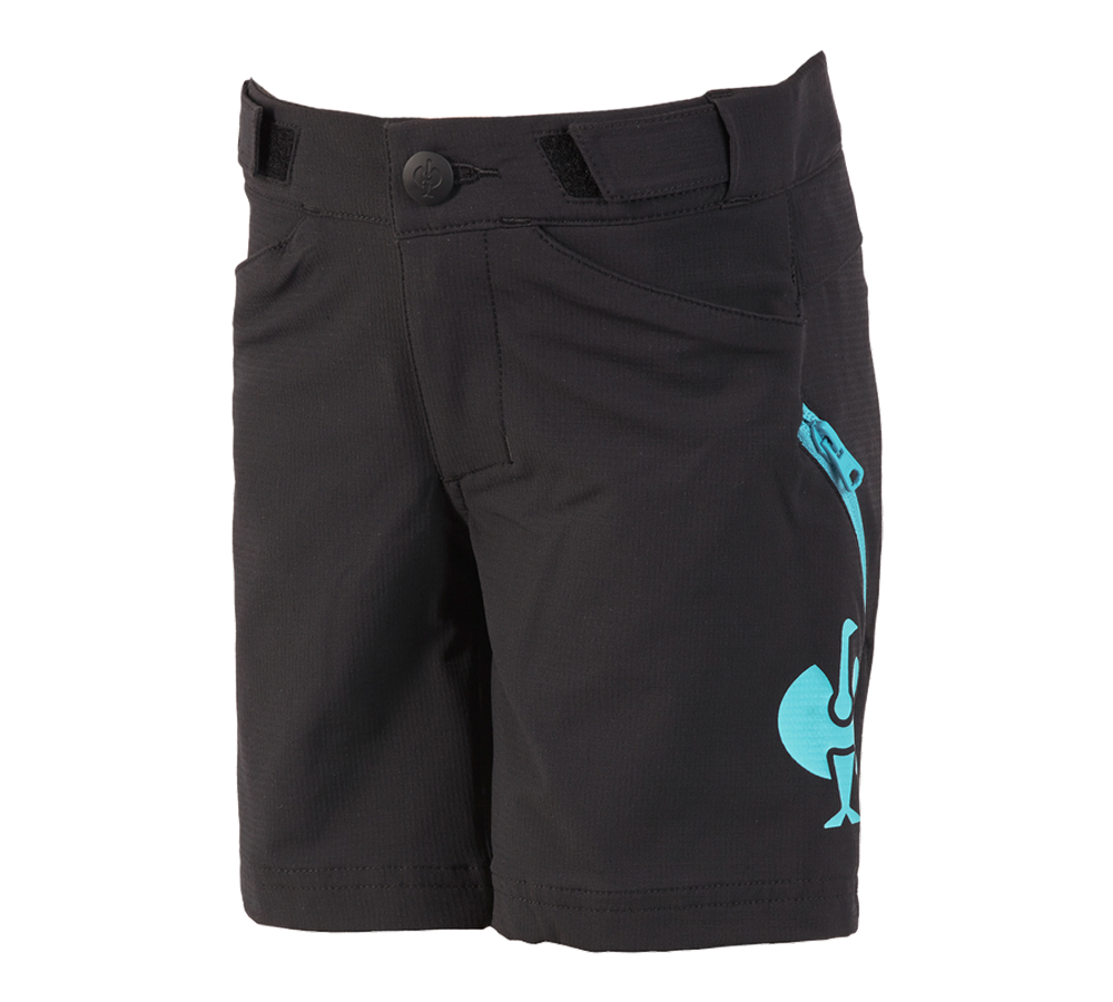 Shorts: Fonctionnelle short e.s.trail, enfants + noir/lapis turquoise
