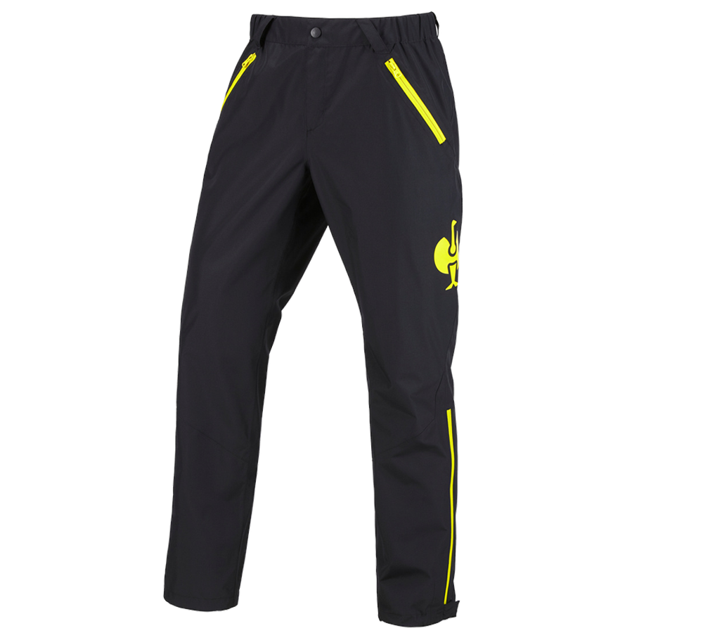 Pantalons de travail: Pantalon pour tous les temps e.s.trail + noir/jaune acide