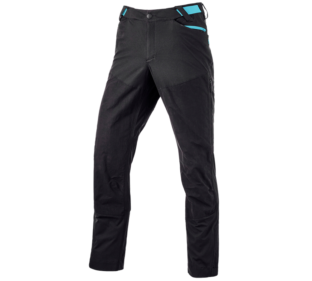 Vêtements: Pantalon de fonction hybride e.s.trail + noir/lapis turquoise