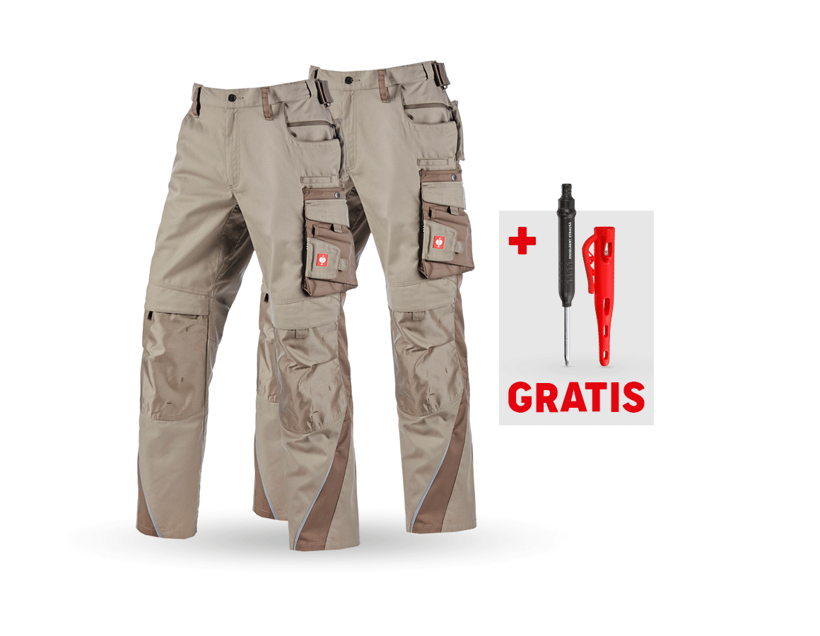 Bekleidung: SET: 2x Bundhose e.s.motion + lehm/torf