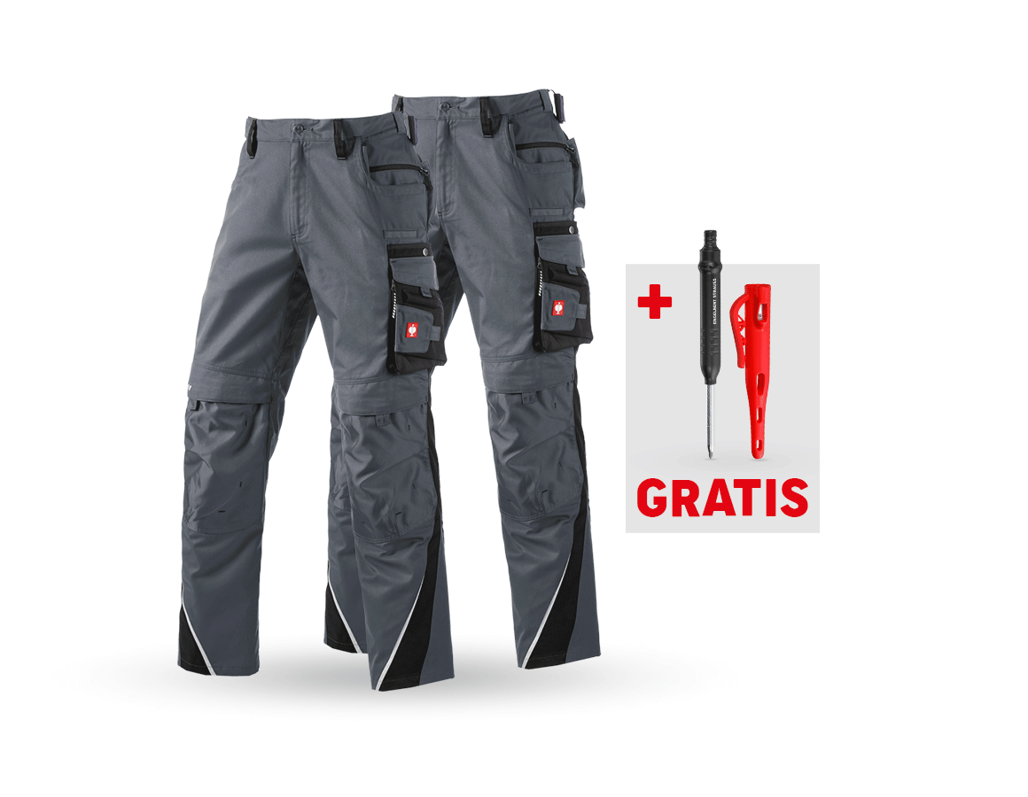 Bekleidung: SET: 2x Bundhose e.s.motion + grau/schwarz