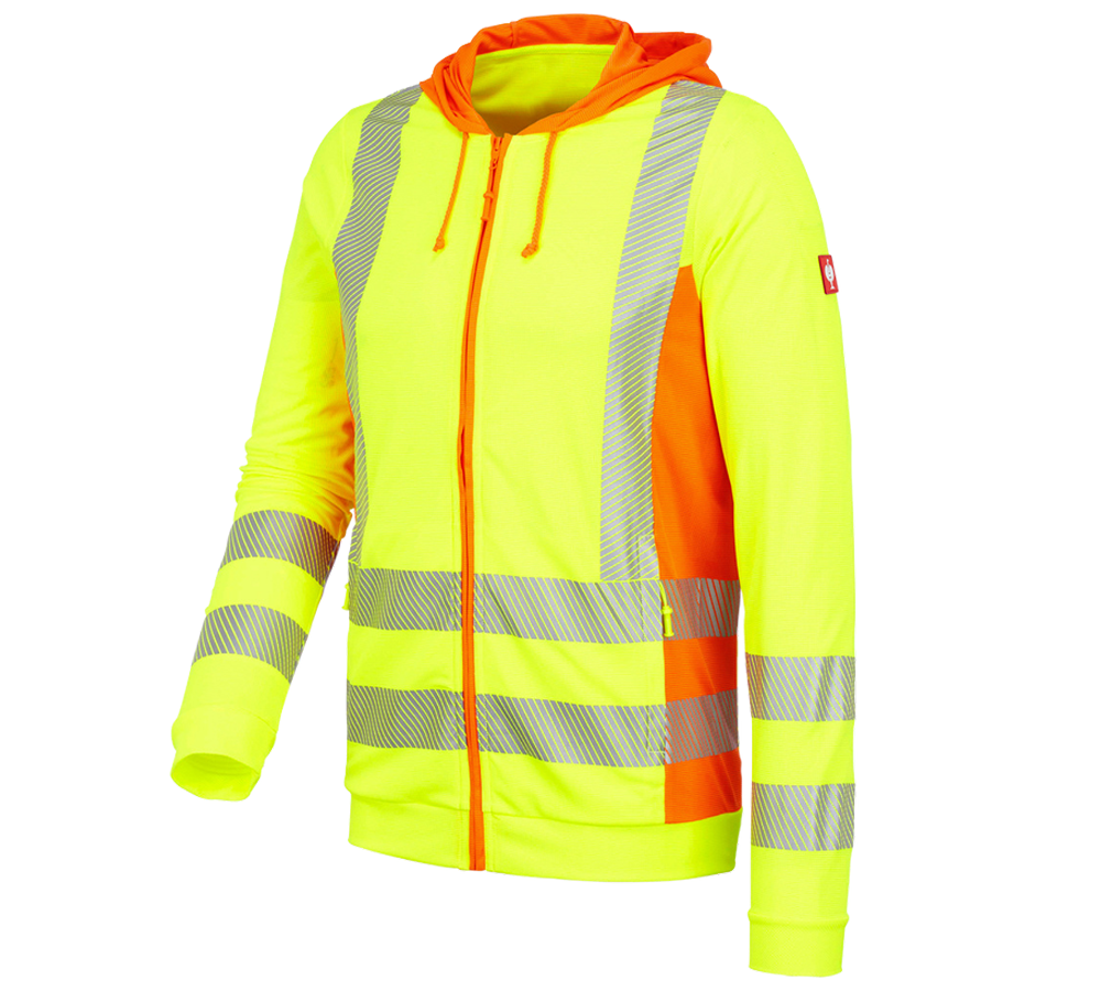 Jacken: Warnschutz Funktions Kapuzen-Jacke e.s.motion 2020 + warngelb/warnorange