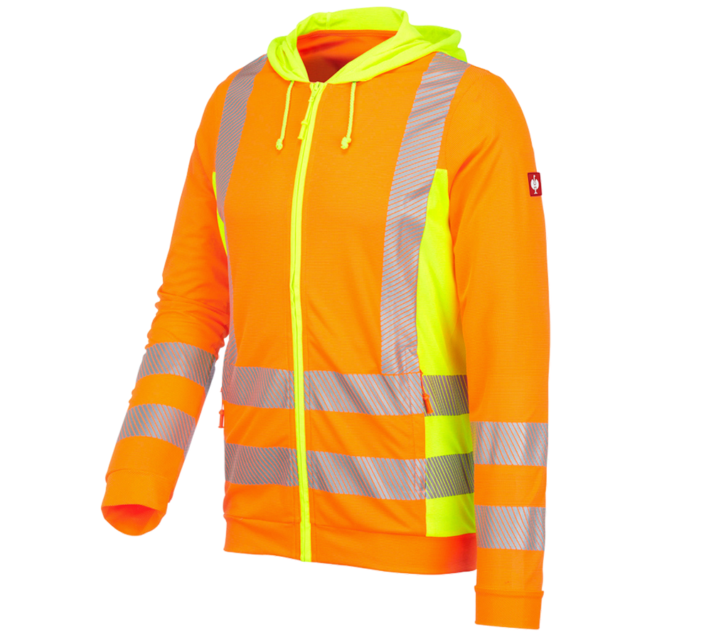 Jacken: Warnschutz Funktions Kapuzen-Jacke e.s.motion 2020 + warnorange/warngelb