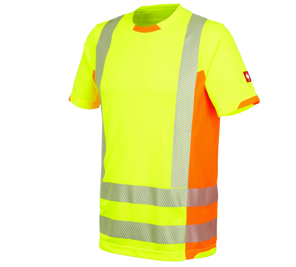 Hauts: T-shirt fonctionnel signal. e.s.motion 2020 + jaune fluo/orange fluo