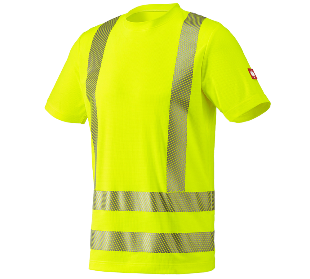 Shirts & Co.: e.s. Warnschutz Funktions T-Shirt + warngelb