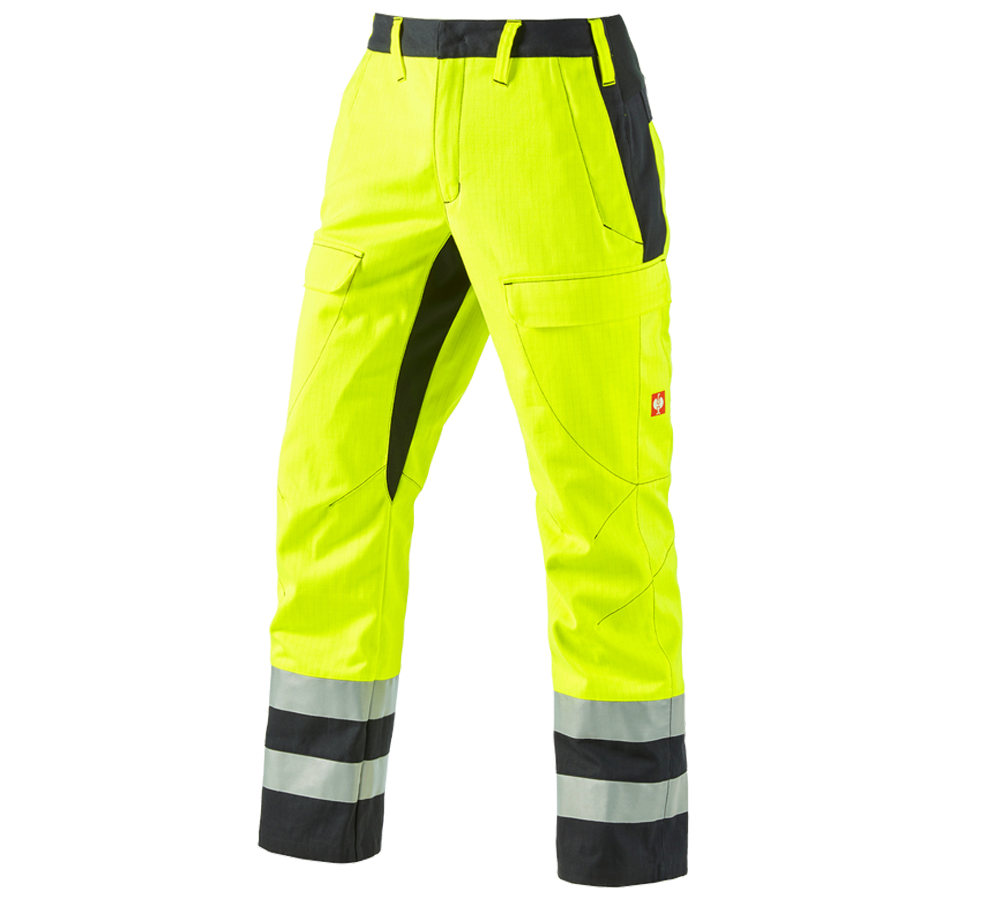 Thèmes: e.s.Pantalon à taille élastique multinorm high-vis + jaune fluo/noir