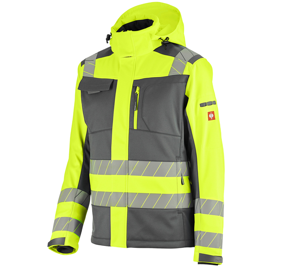 Thèmes: Veste softshell de signal. d'hiver e.s.motion 24/7 + anthracite/jaune fluo