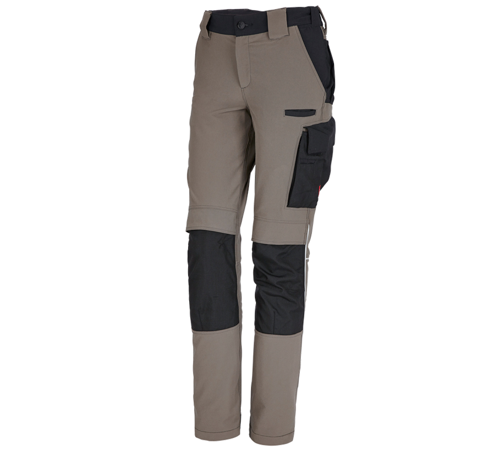 Pantalons de travail: Fonct. pantalon à taille élast. e.s.dynashield, f. + pierre/noir