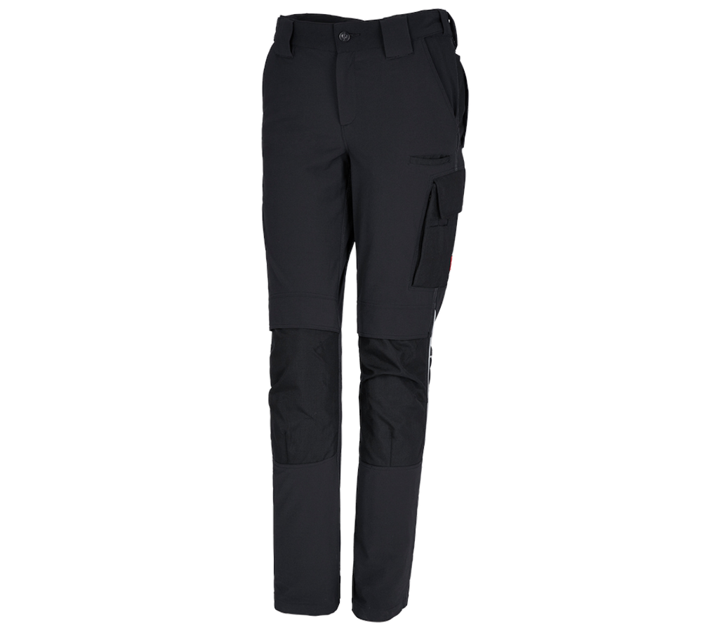 Pantalons de travail: Fonct. pantalon à taille élast. e.s.dynashield, f. + noir
