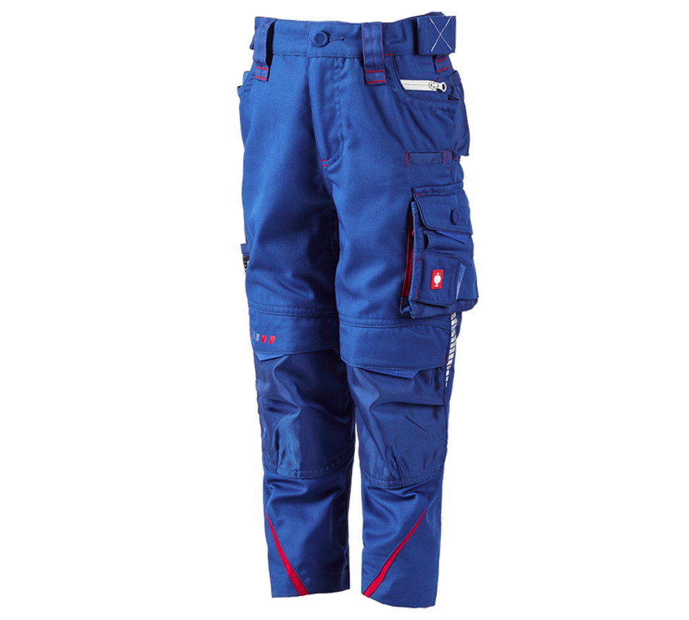 Pantalons: Pantalon à taille élastique e.s.motion2020,enfants + bleu royal/rouge vif