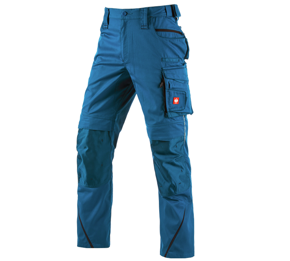 Pantalons de travail: Pantalon à taille élastique e.s.motion 2020 + atoll/bleu foncé
