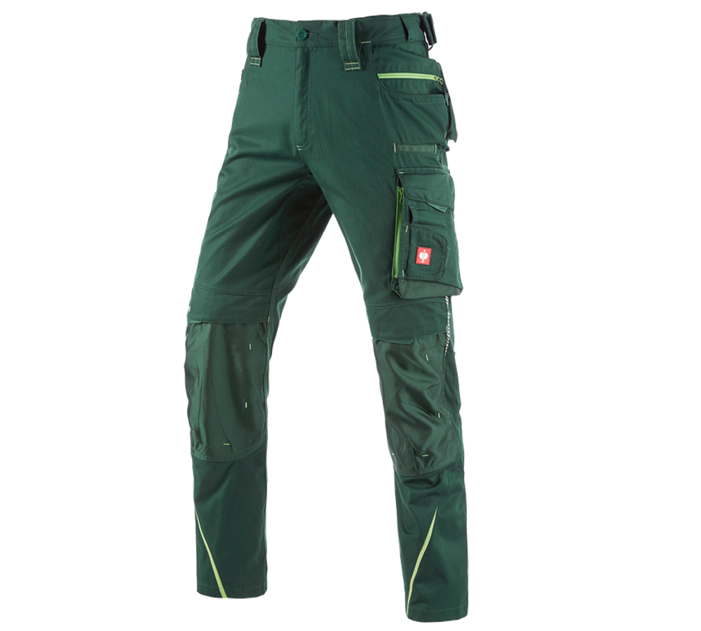 Menuisiers: Pantalon à taille élastique e.s.motion 2020 + vert/vert d'eau