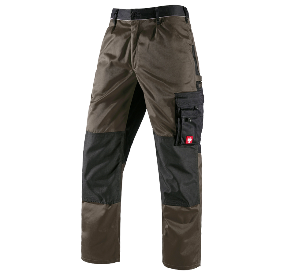 Pantalons de travail: Pantalon à taille élastique e.s.image + olive/noir