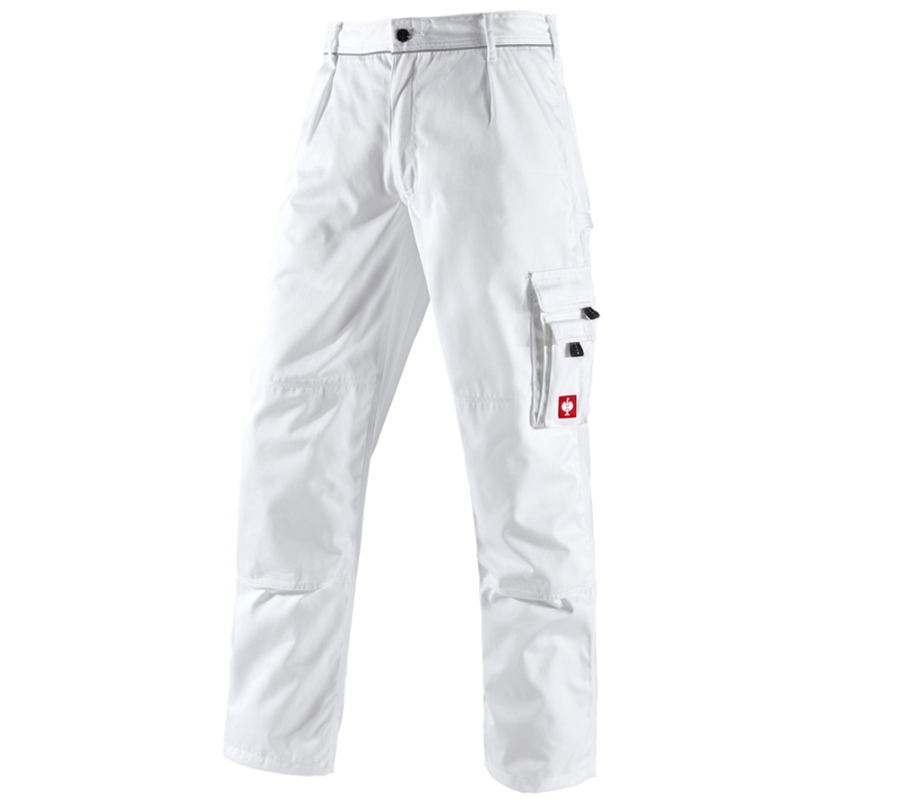 Menuisiers: Pantalon à taille élastique e.s.classic + blanc