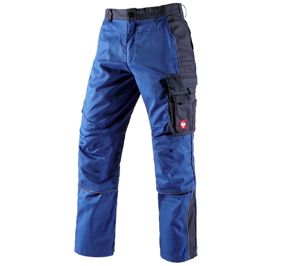 Installateurs / Plombier: Pantalon à taille élastique e.s.active + bleu royal/bleu foncé