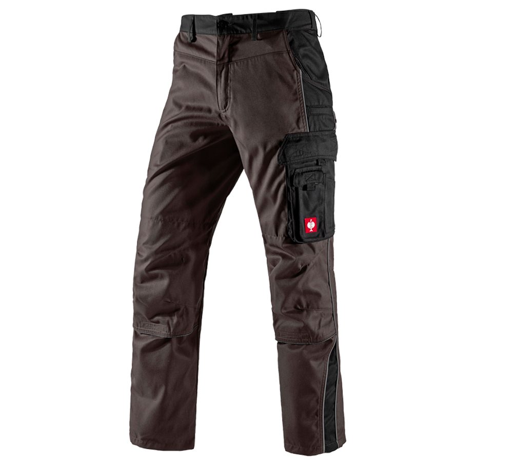 Thèmes: Pantalon à taille élastique e.s.active + brun/noir