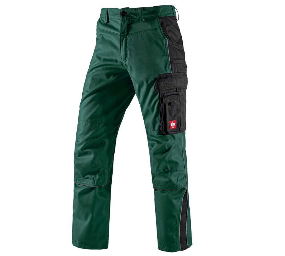 Horti-/ Sylvi-/ Agriculture: Pantalon à taille élastique e.s.active + vert/noir