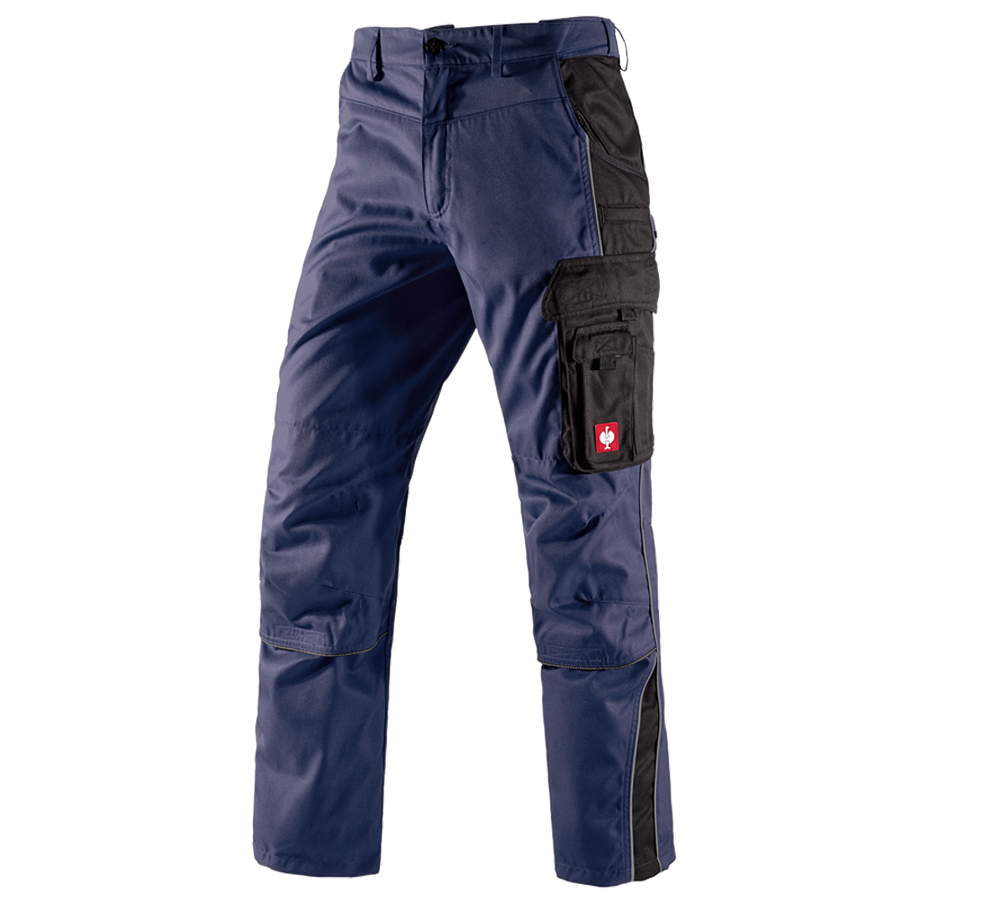 Installateurs / Plombier: Pantalon à taille élastique e.s.active + bleu foncé/noir