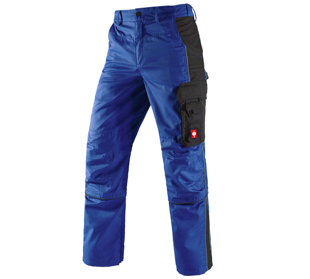 Installateurs / Plombier: Pantalon à taille élastique av. Zip-off e.s.active + bleu royal/noir