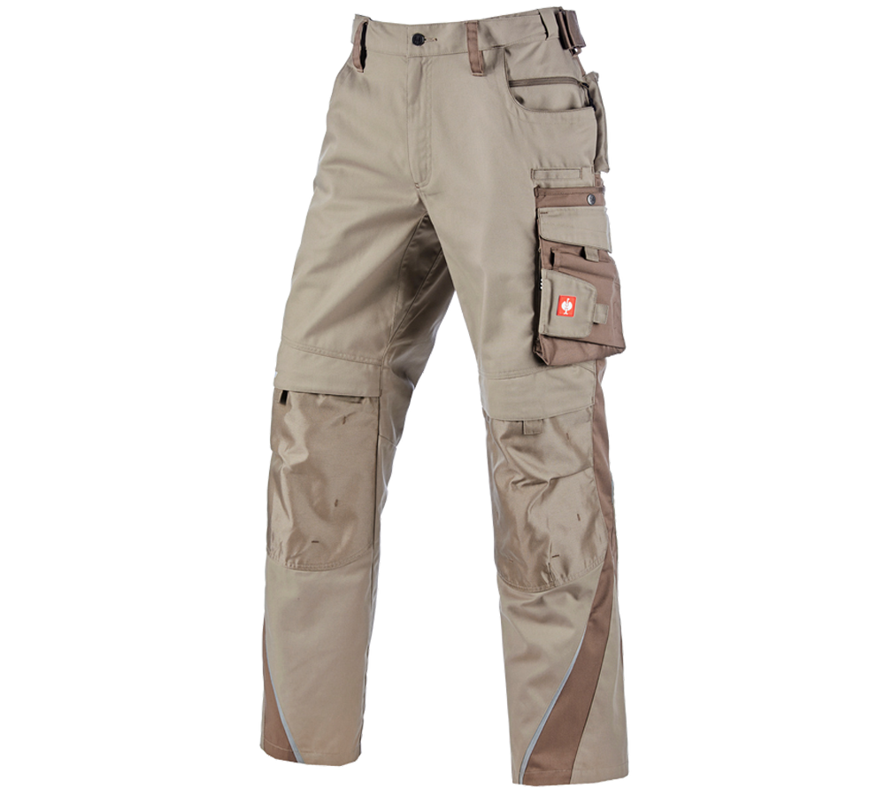 Pantalons de travail: Pantalon à taille élastique e.s.motion + glaise/tourbe