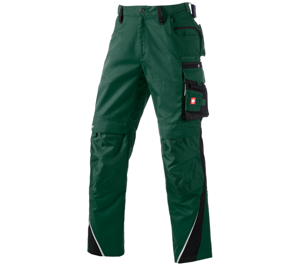 Installateurs / Plombier: Pantalon à taille élastique e.s.motion + vert/noir