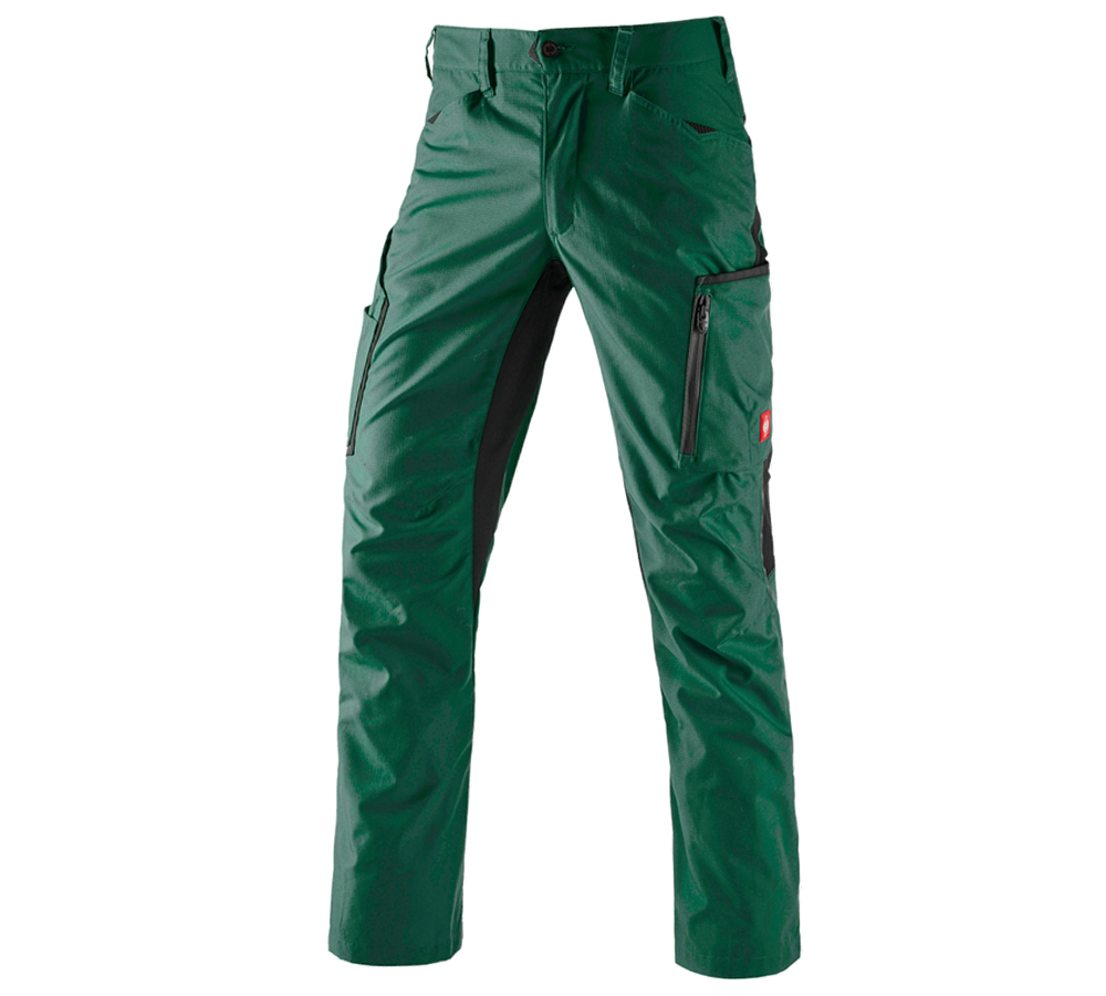 Horti-/ Sylvi-/ Agriculture: Pantalon à taille élastique e.s.vision, hommes + vert/noir
