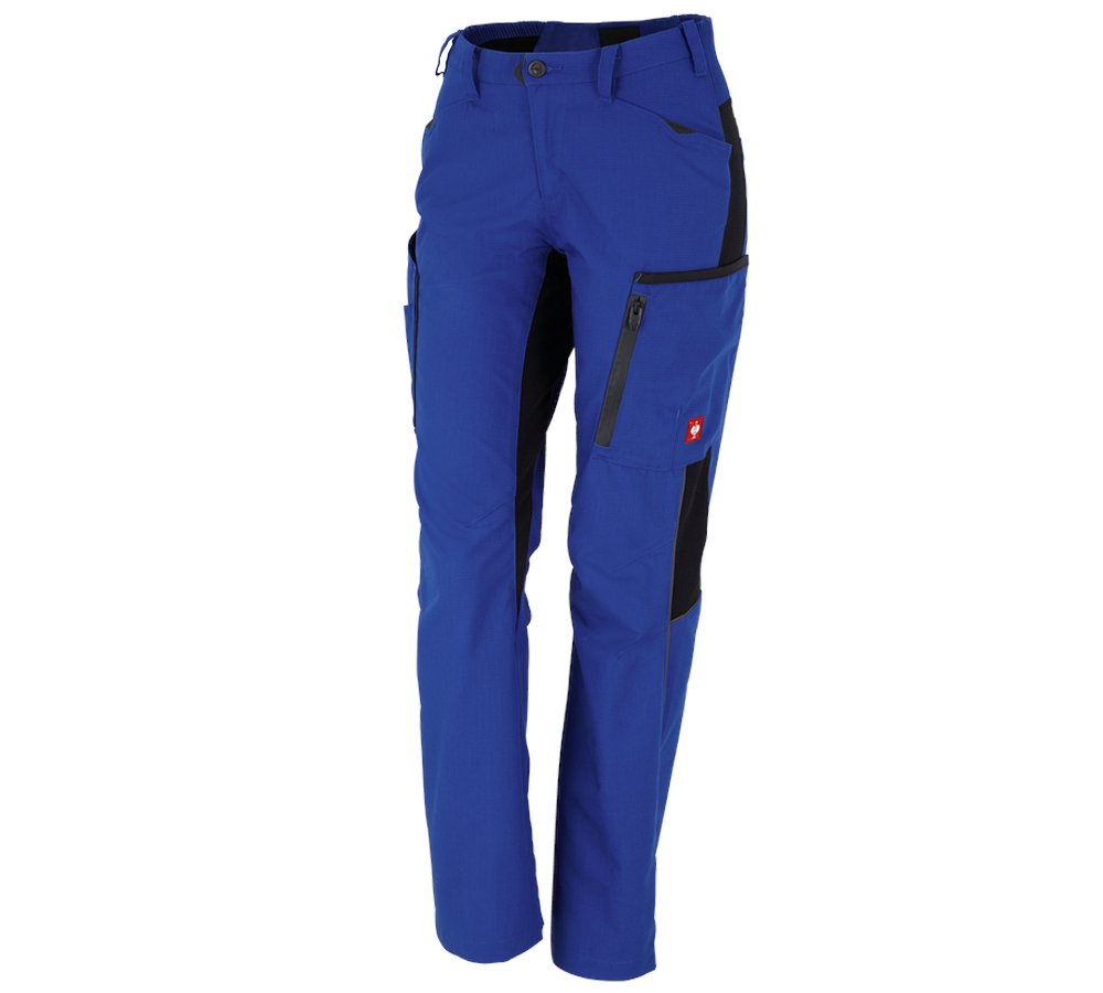Installateurs / Plombier: Pantalon à taille élastique femmes e.s.vision + bleu royal/noir