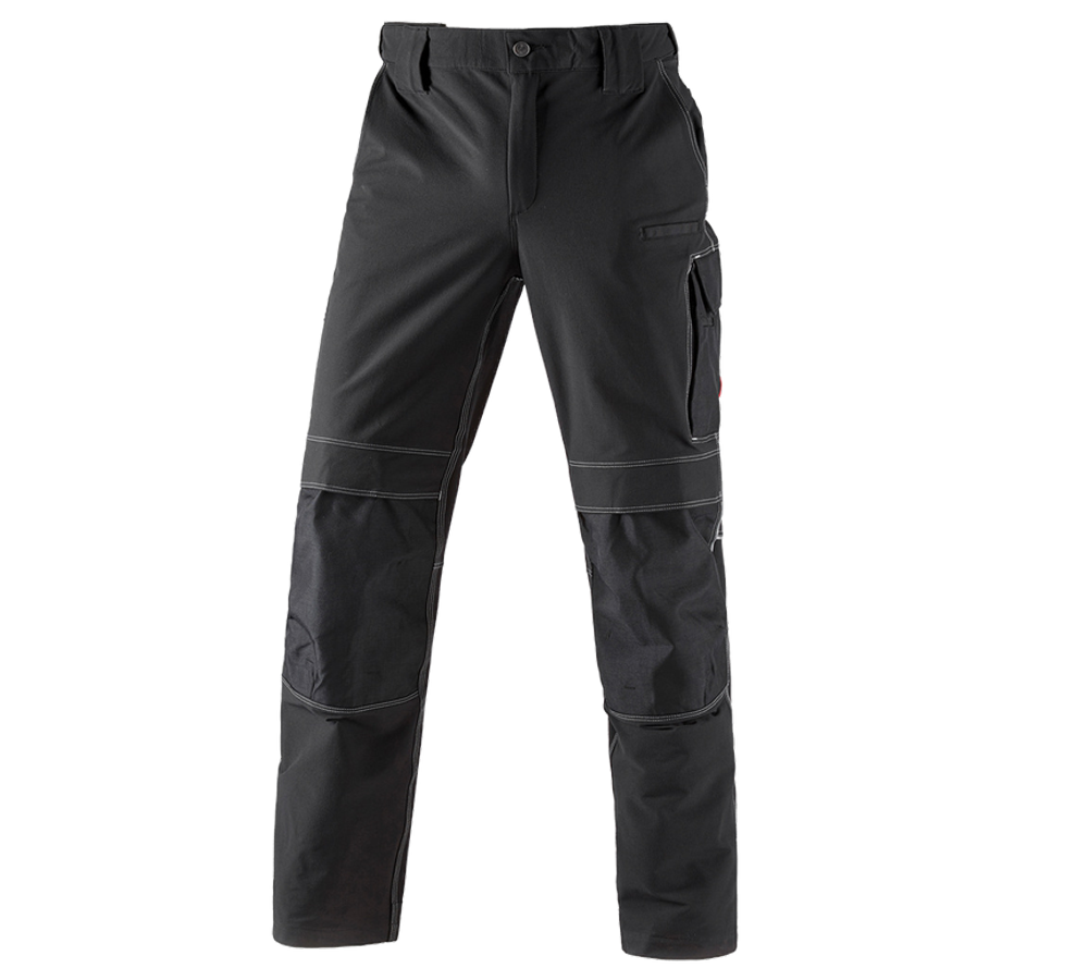 Pantalons de travail: Fon. pantalon taille élast.d’hiver e.s.dynashield + noir