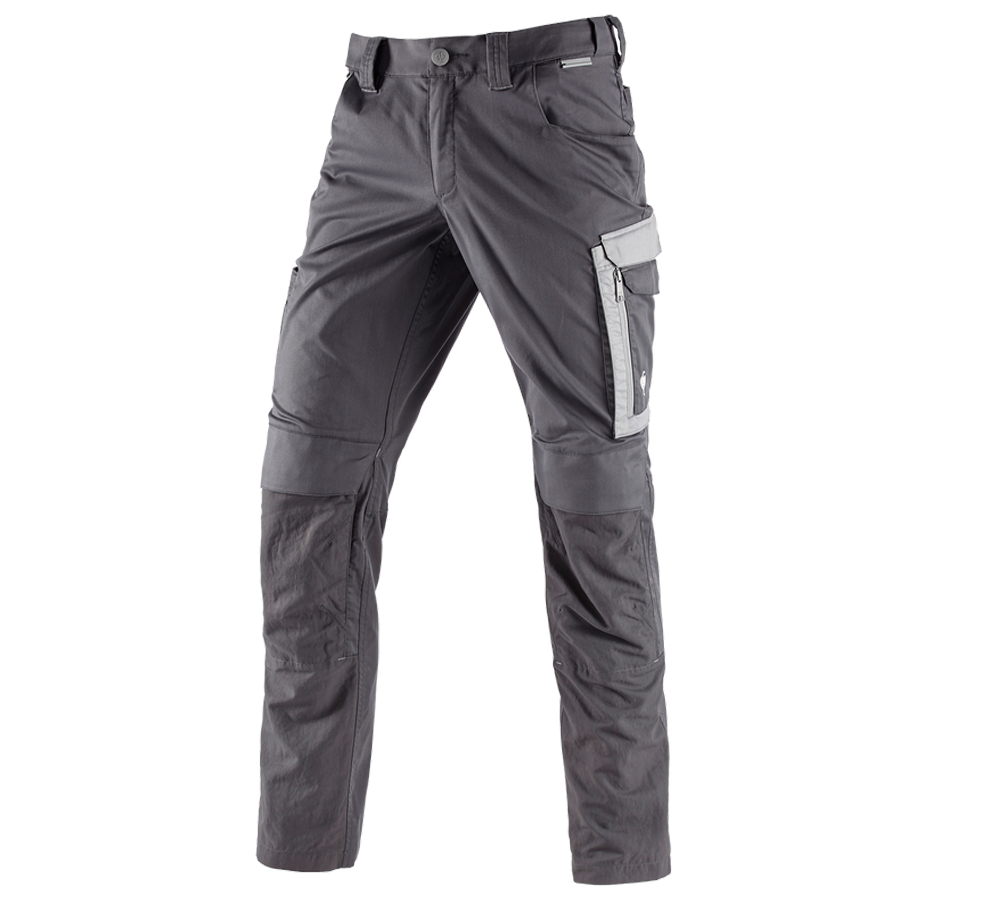 Pantalons de travail: Pantalon à taille élastique e.s.concrete light + anthracite/gris perle