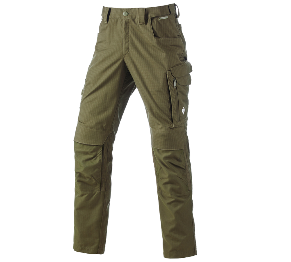 Thèmes: Pantalon à taille élastique e.s.concrete solid + vert boue