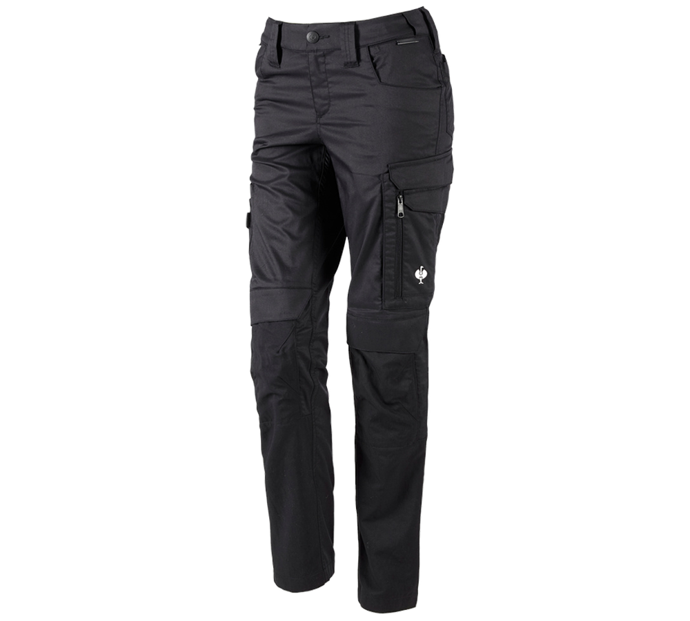 Thèmes: Pantalon à taille élast. e.s.concrete light,femmes + noir