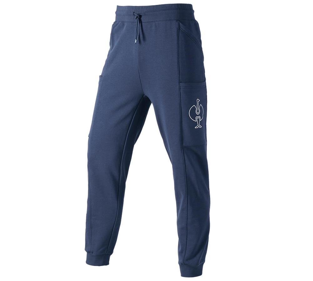 Accessoires: Sweat Pants e.s.trail + tiefblau/weiß
