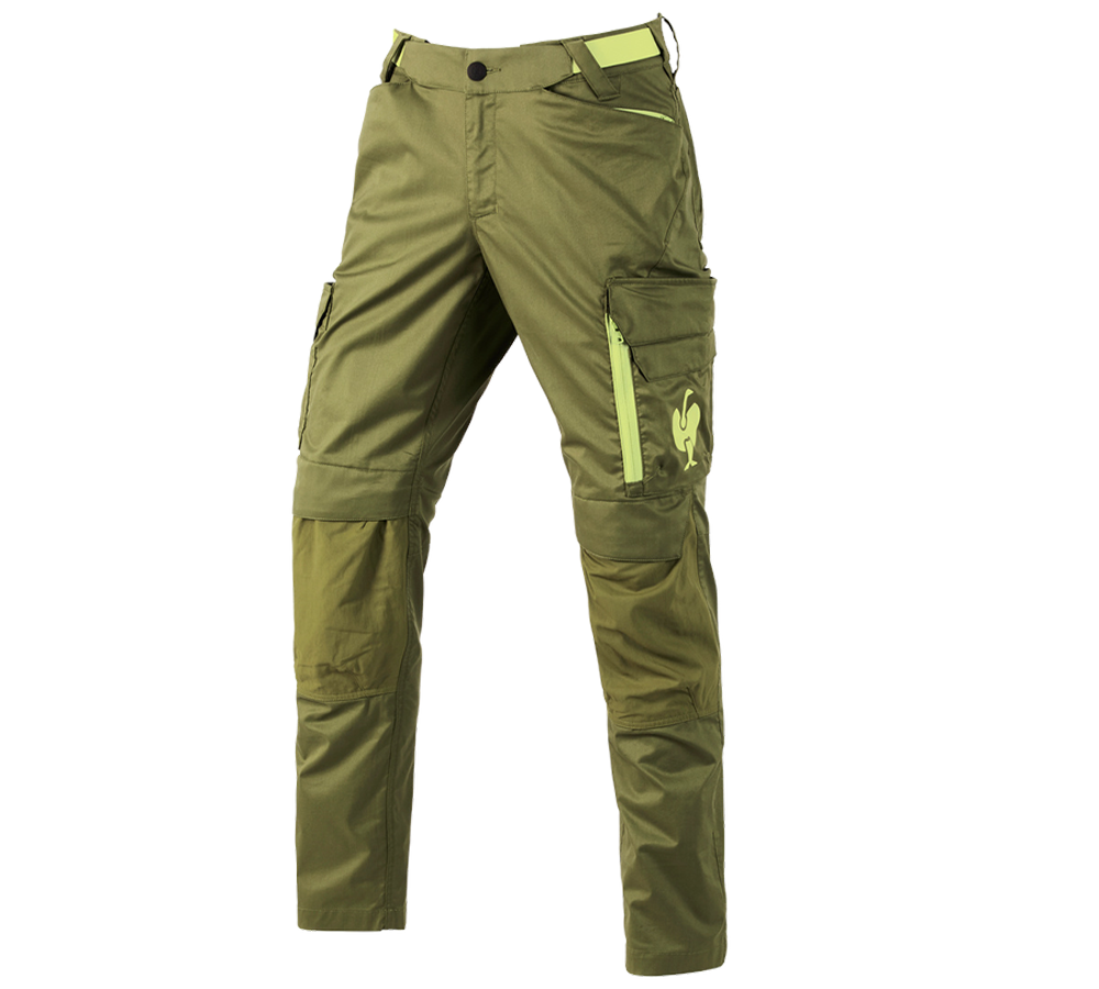 Thèmes: Pantalon à taille élastique e.s.trail + vert genévrier/vert citron