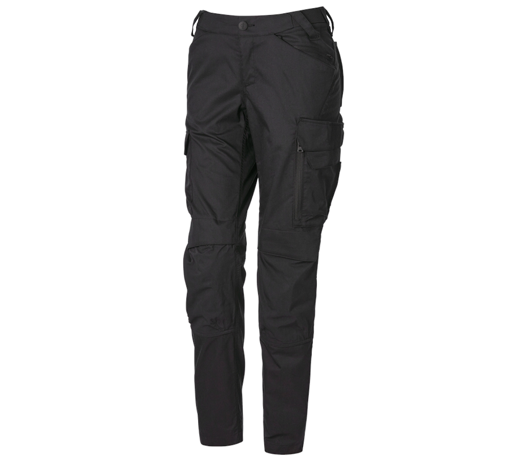 Vêtements: Pantalon à taille élastique e.s.trail pure, femmes + noir