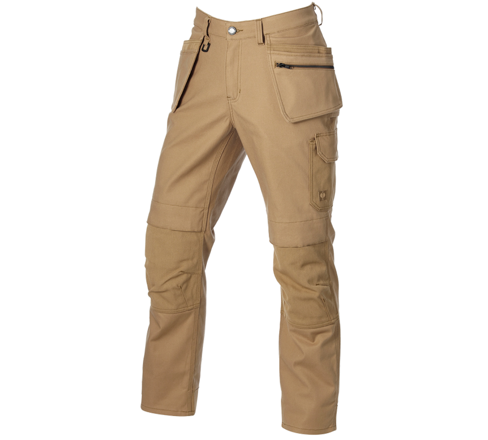 Pantalons de travail: Pantalon de travail e.s.iconic tool-pouch + brun amande